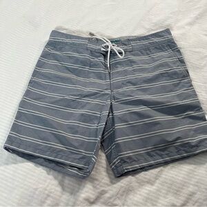 Bonobos Swim Trunks -Blue and White Stripe - like New!! Size Medium